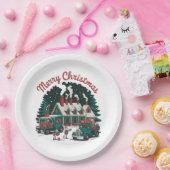 Weihnachten im Vintagen Stil Pappteller (Party)