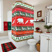 Weihnachten im Wald Duschvorhang