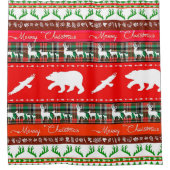 Weihnachten im Wald Duschvorhang (Vorderseite)