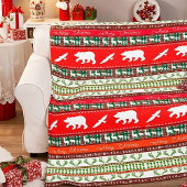 Weihnachten im Wald Fleecedecke