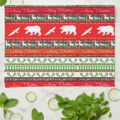 Weihnachten im Wald Geschirrtuch (Gefaltet)