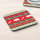 Weihnachten im Wald Getränkeuntersetzer (Linke Seite)