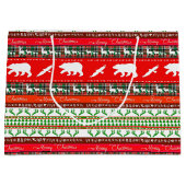 Weihnachten im Wald Große Geschenktüte (Vorderseite)