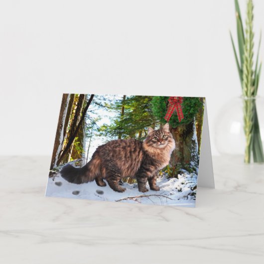 "Weihnachten im Wald" - Gruß Karte (Vorderseite)