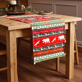 Weihnachten im Wald Mittelgroßer Tischläufer