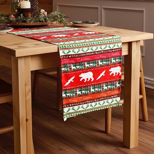 Weihnachten im Wald Mittelgroßer Tischläufer