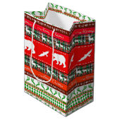 Weihnachten im Wald Mittlere Geschenktüte (Vorderseite Schrägansicht)