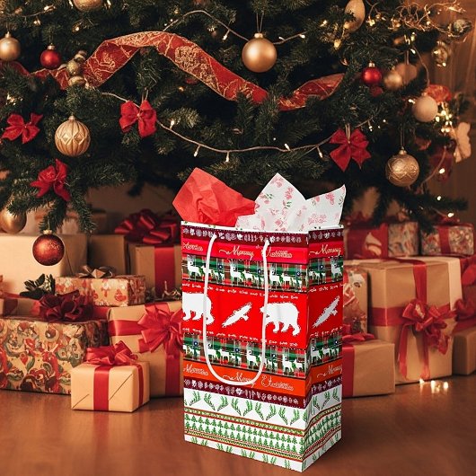 Weihnachten im Wald Mittlere Geschenktüte