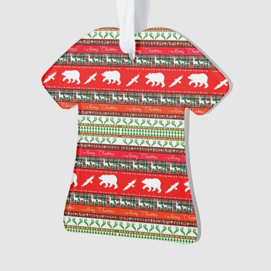 Weihnachten im Wald Ornament (Vorderseite)