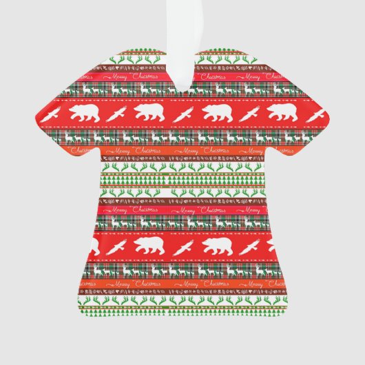 Weihnachten im Wald Ornament (Vorderseite)