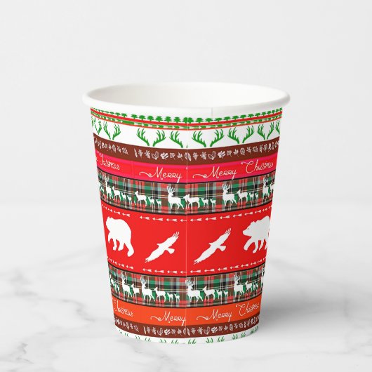 Weihnachten im Wald Pappbecher (Rechts)