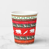 Weihnachten im Wald Pappbecher (Vorderseite)