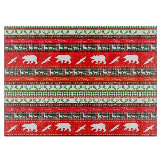 Weihnachten im Wald Schneidebrett (Vorderseite)