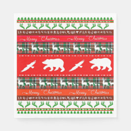 Weihnachten im Wald Serviette