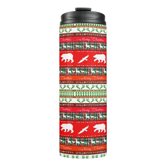 Weihnachten im Wald Thermosbecher (Vorderseite)