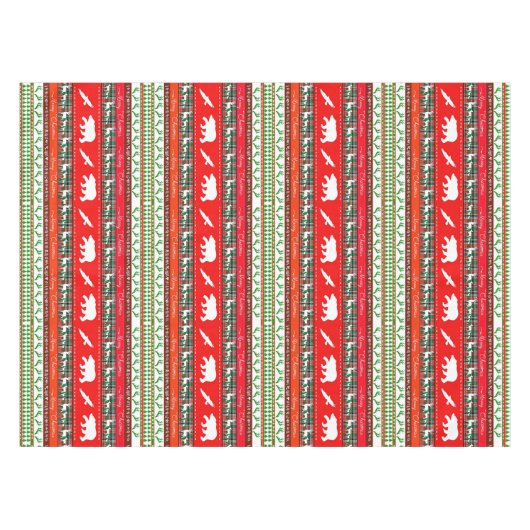 Weihnachten im Wald Tischdecke (Vorderseite (Horizontal))