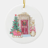 Weihnachten im Wald von CozyBun. Keramik Ornament (Vorne)