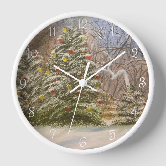 Weihnachten im Wald, von Gary Poling Uhr (Vorderseite)
