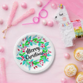 Weihnachten im Wasser Blumenstrauß Frohe Weihnacht Pappteller (Party)