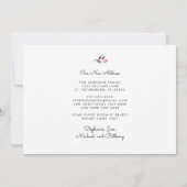 Weihnachten im Wasser Botanische Blüte Neue Adress Ankündigung (Rückseite)