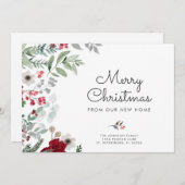 Weihnachten im Wasser Botanische Blüte Neue Adress Ankündigung (Vorne/Hinten)