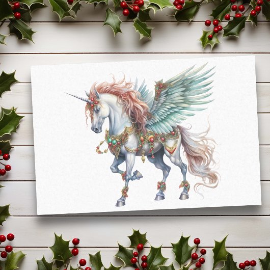 Weihnachten im Wasser Einhorn Pegasus Seidenpapier