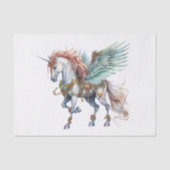 Weihnachten im Wasser Einhorn Pegasus Seidenpapier (Vorderseite)