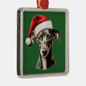 Weihnachten im Wasser Italienischer Windhund Ornament Aus Metall (Rechts)