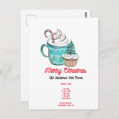 Weihnachten im Wasser - Kakao Rezept Postkarte (Vorne/Hinten)