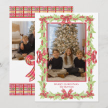 Weihnachten im Wasser Kariert Bow Garland