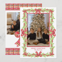 Weihnachten im Wasser Kariert Bow Garland