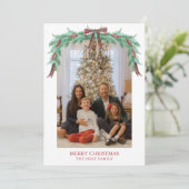 Weihnachten im Wasser Kariertes Bow Garland Foto (Stehend Vorderseite)