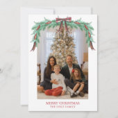 Weihnachten im Wasser Kariertes Bow Garland Foto (Vorderseite)