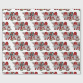 Weihnachten im Wasser Niedlich Gnomes Urlaub Geschenkpapier (Flach)