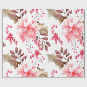 Weihnachten im Wasser Pointsettia Blume Blumenkohl Geschenkpapier (Flach)