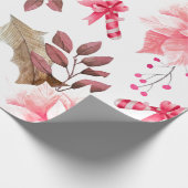 Weihnachten im Wasser Pointsettia Blume Blumenkohl Geschenkpapier (Ecke)