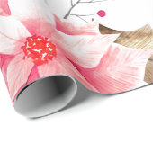 Weihnachten im Wasser Pointsettia Blume Blumenkohl Geschenkpapier (Rolleneckpunkt)