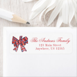 Weihnachten im Wasser Red Tartan Kariert Bow