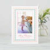 Weihnachten im Wasser Rosa Grandmillennial Foto (Stehend Vorderseite)