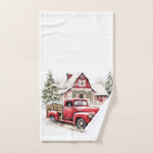 Weihnachten im Wasser Vintager Lkw und Stall Badhandtuch Set (Handtuch)
