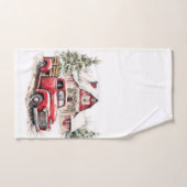 Weihnachten im Wasser Vintager Lkw und Stall Badhandtuch Set (Handtuch)