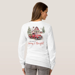 Weihnachten im Wasser Vintager Lkw und Stall T-Shirt