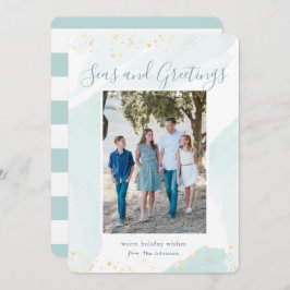 Weihnachten im Wasser Weihnachtsfeiertag Fotokarte Einladung