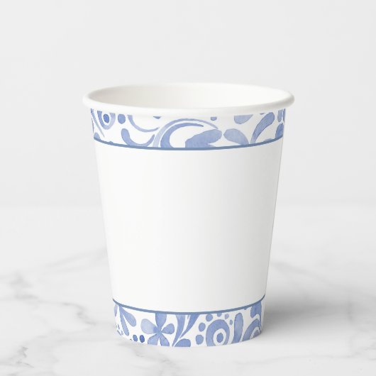 Weihnachten im Wasserbad Chinoiserie Bow Reindeer Pappbecher (Rückseite)