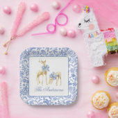 Weihnachten im Wasserbad Chinoiserie Bow Reindeer Pappteller (Party)