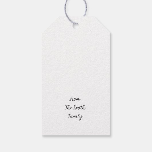 Weihnachten im Wasserfarben Geschenkanhänger (Rückseite)