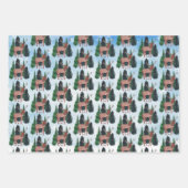 Weihnachten im Wasserfarben Geschenkpapier Set (Vorderseite 2)