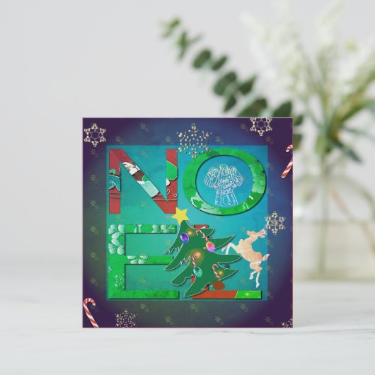 Weihnachten im Weihnachten + Foto Ferienkarte (Stehend Vorderseite)