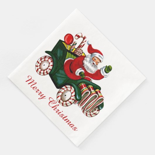 Weihnachten im Weihnachtsgebäck im Santa Party Serviette (Ecke)