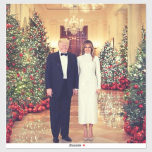 Weihnachten im Weißen Haus Präsident Donald Trump Aufkleber